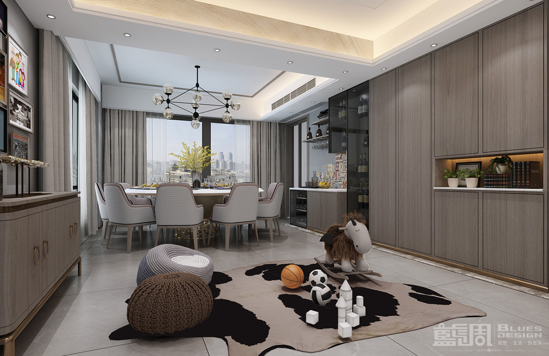 曦灣天馥私宅設(shè)計:餐廳