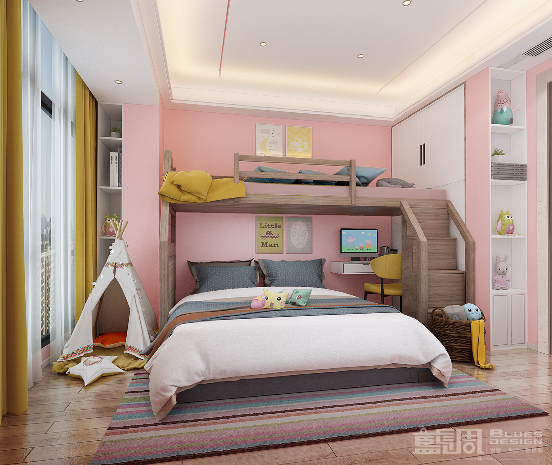 曦灣天馥私宅設(shè)計:女兒房