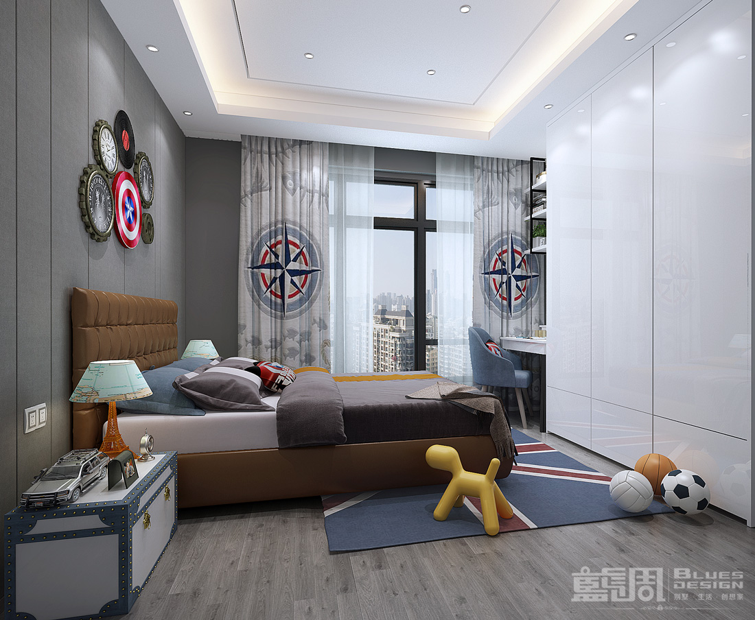 曦灣天馥私宅設(shè)計:男孩房