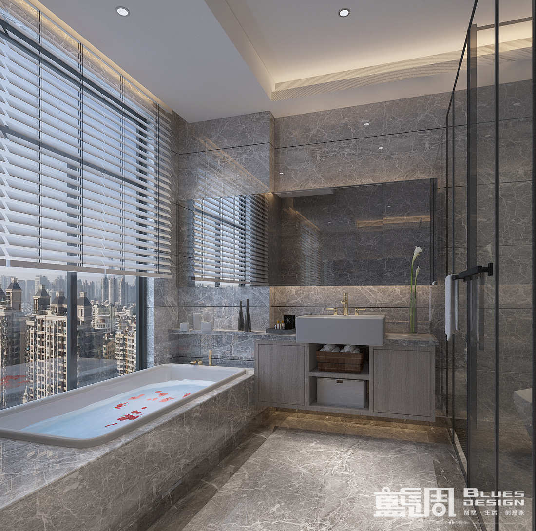 曦灣天馥私宅設(shè)計:衛(wèi)生間 曦灣天馥私宅設(shè)計|藍調(diào)設(shè)計