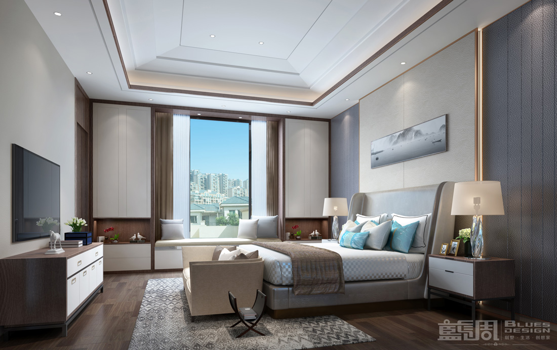 公園大地別墅設計-主臥