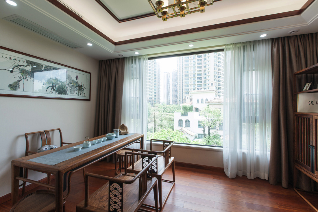 清林徑別墅裝修設計-茶室 深圳別墅設計-藍調設計