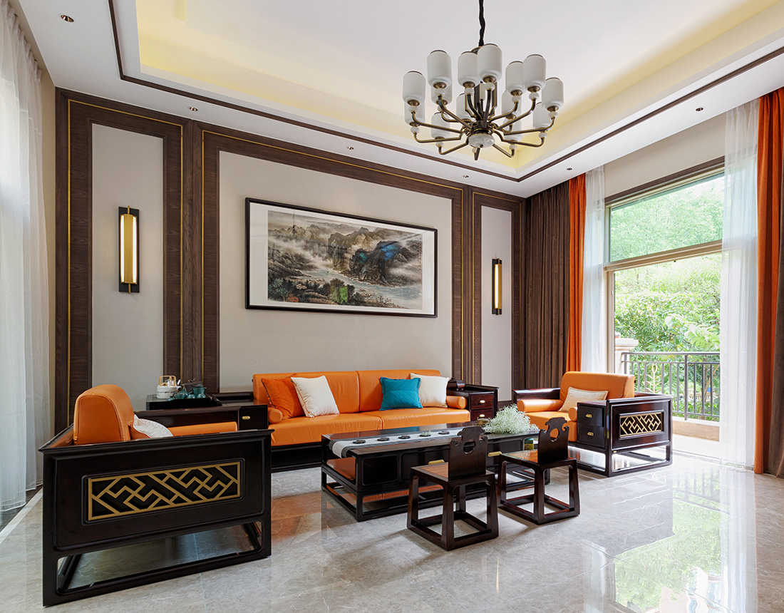 公園大地聯排別墅裝修設計-客廳 別墅設計公司-深圳藍調別墅設計