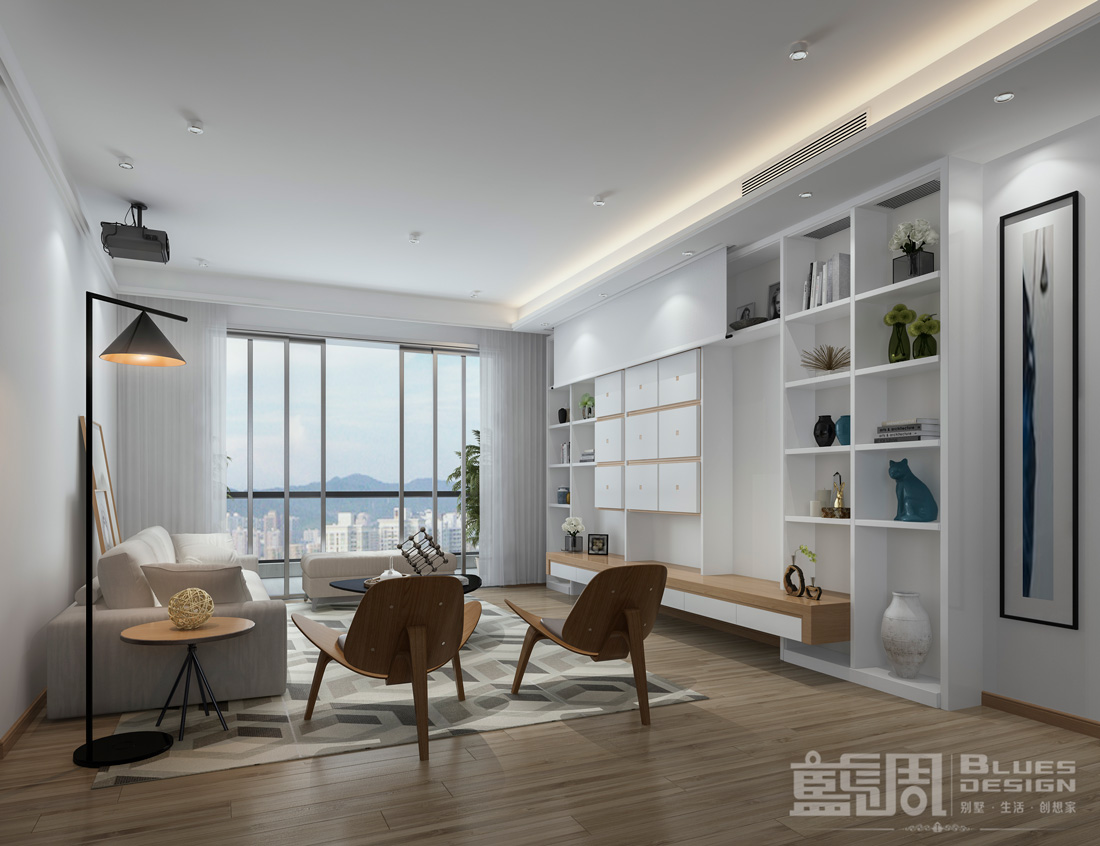 深圳尚峰私宅設計-客廳 | 藍調設計