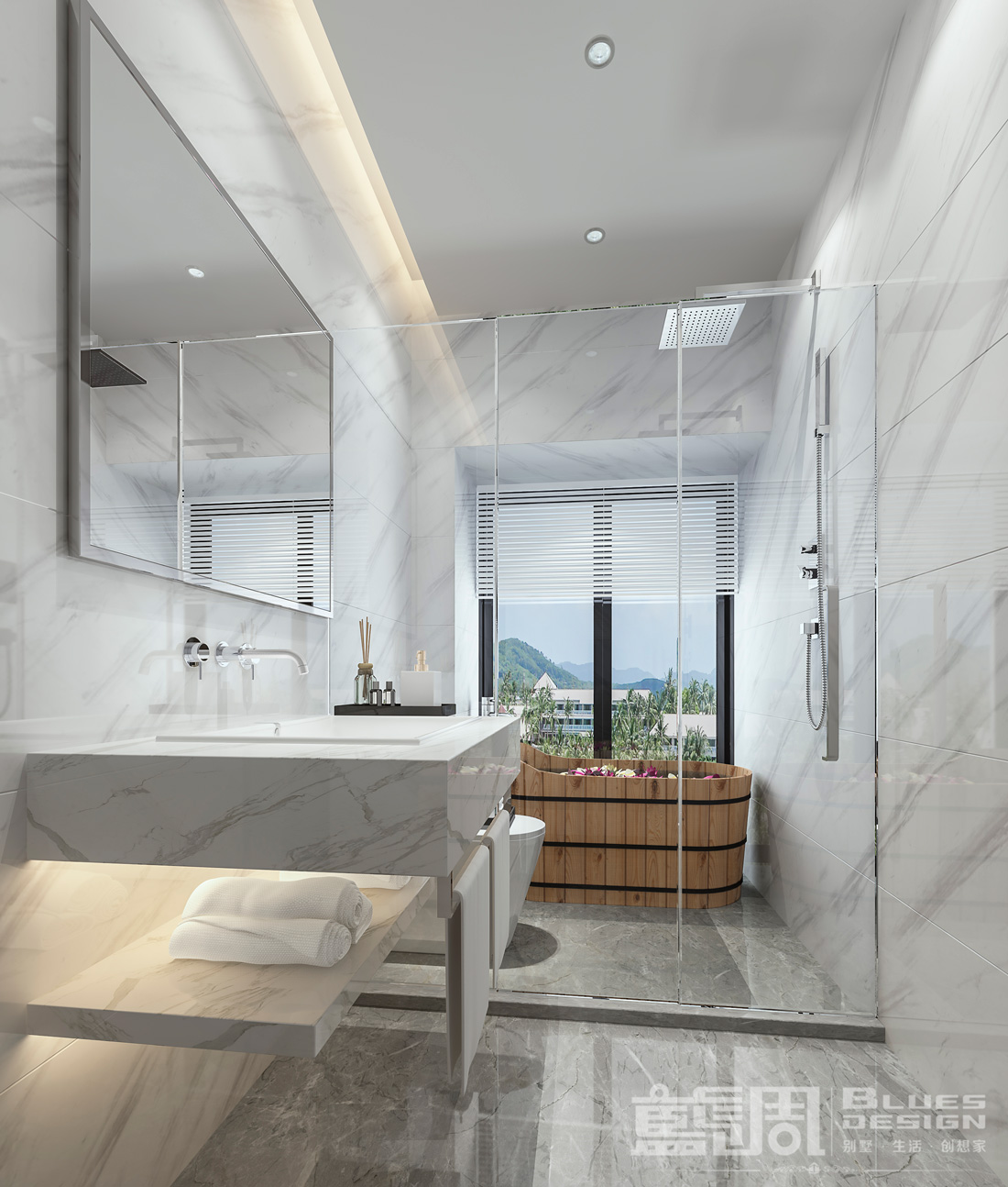 深圳尚峰私宅設計-衛生間 | 藍調設計