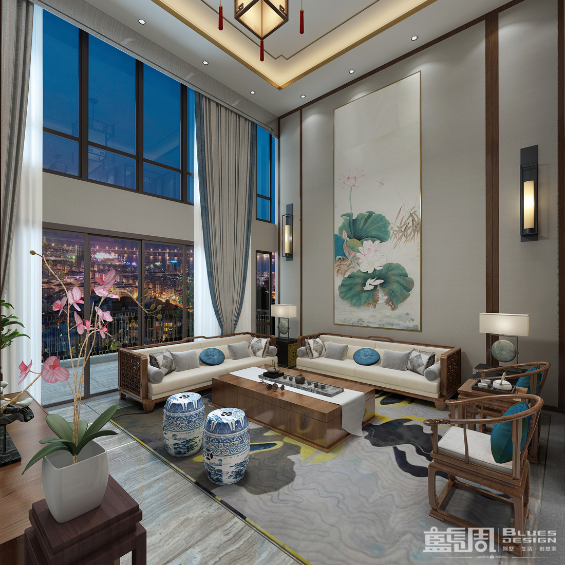 藍(lán)調(diào)設(shè)計(jì)|雍地軒別墅設(shè)計(jì)