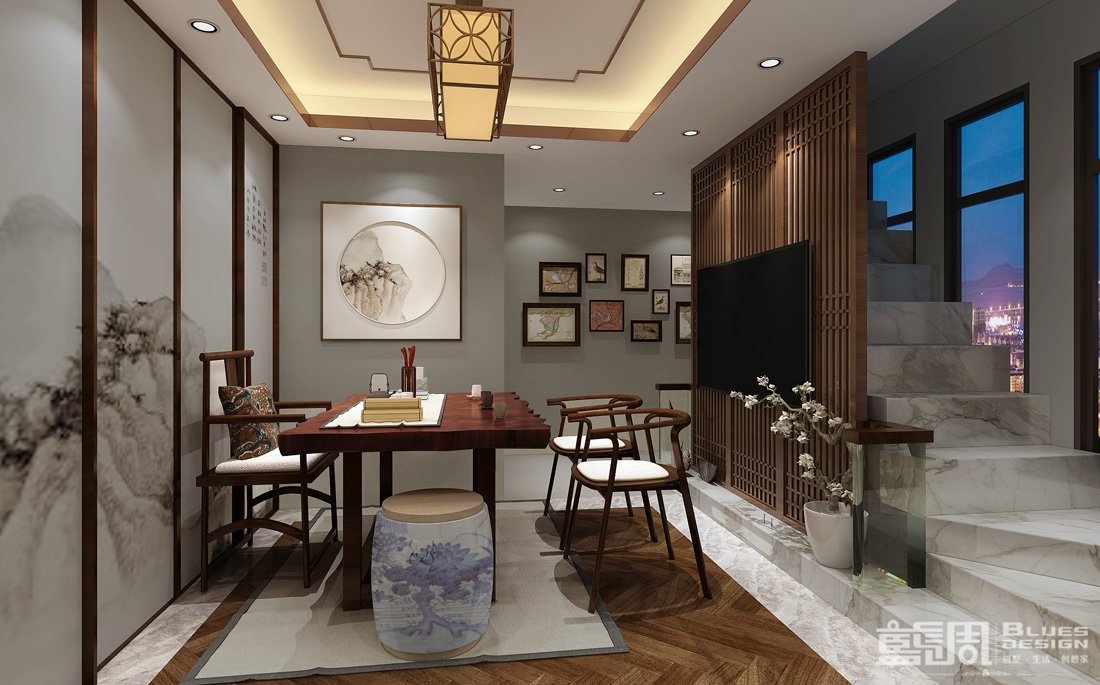 藍(lán)調(diào)設(shè)計(jì)|雍地軒別墅設(shè)計(jì)